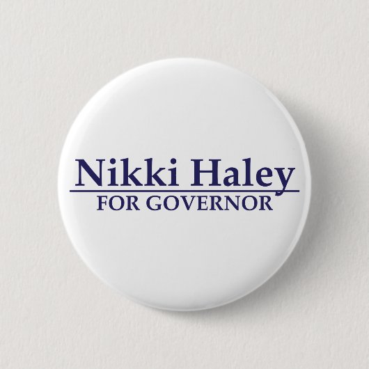 Nikki Haley für Gouverneur Button (Vorderseite)