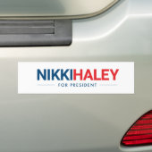 Nikki Haley für Präsident 2024 Autoaufkleber (Auf Auto)