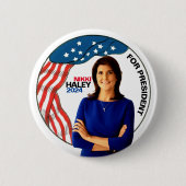 Nikki Haley für Präsident 2024 Button (Vorderseite)
