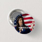 Nikki Haley für Präsident 2024 Button (Vorne & Hinten)
