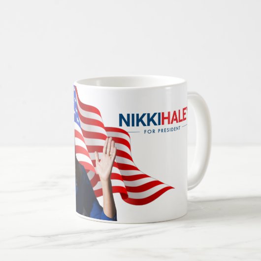 Nikki Haley für Präsident 2024 Kaffeetasse (VorderseiteRechts)