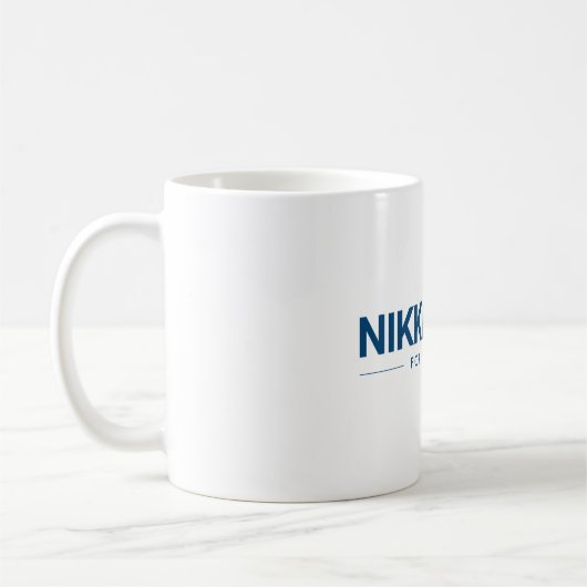 Nikki Haley für Präsident 2024 Kaffeetasse (Links)