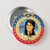 Nikki Haley für Präsidenten 2016 Button (Vorne & Hinten)