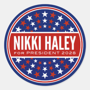 Nikki Haley für Präsidentin 2028 Runder Aufkleber