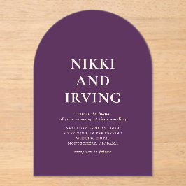Nikki Lila Modern Wedding Acryleinladungen