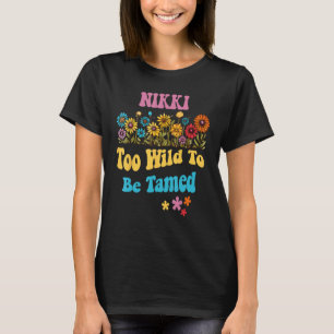 NIKKI Name Niedlich Retro Wildblume NIKKI Name T-Shirt