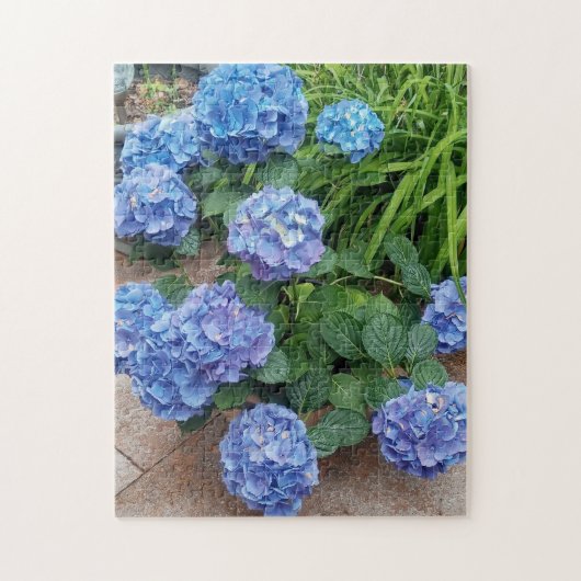 Nikko Blue Hydrangea Blume Foto Puzzle (Vertikal)