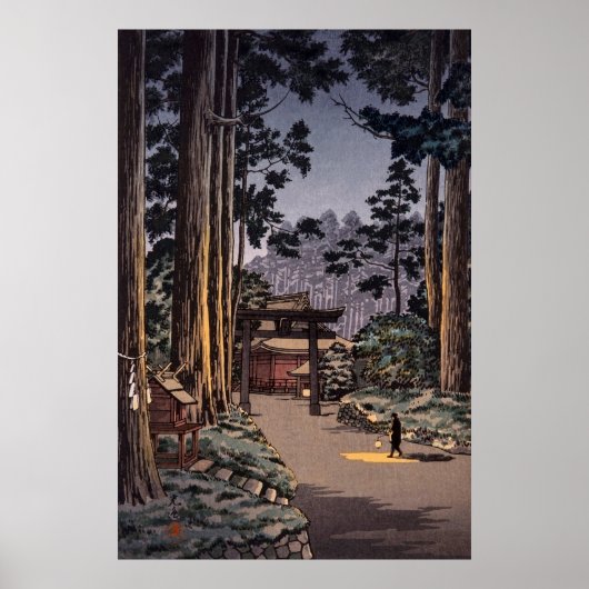 Nikko Futarasan Temple von Tsuchiya Koitsu Poster (Vorne)