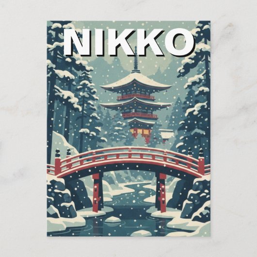 Nikko Japan Reise Postkarte (Vorderseite)