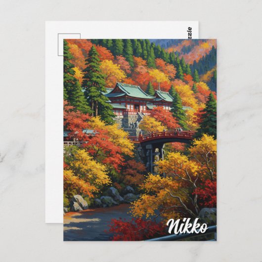 Nikko Japan Travel Postkarte (Vorne/Hinten)