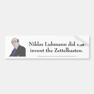 Niklas Luhmann Autoaufkleber