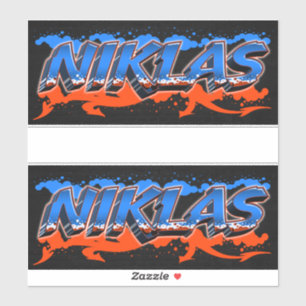 Niklas Vorname Name Graffiti Aufkleber Sticker