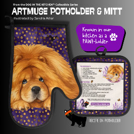 NIKO -CHOW DOG Ofenhandschuh & Topflappen Topflappen-Set