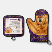 NIKO -CHOW DOG Oven Mitt & Pot Holder Ofenhandschuh & Topflappen-Set (Vorderseite)