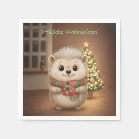 Niko der Kuscheligel im Lichterglanz Serviette (Vorderseite)