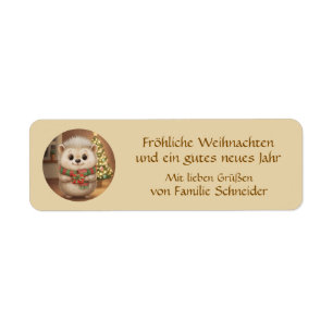 Niko flauschiger Weihnachtsgruß Aufkleber