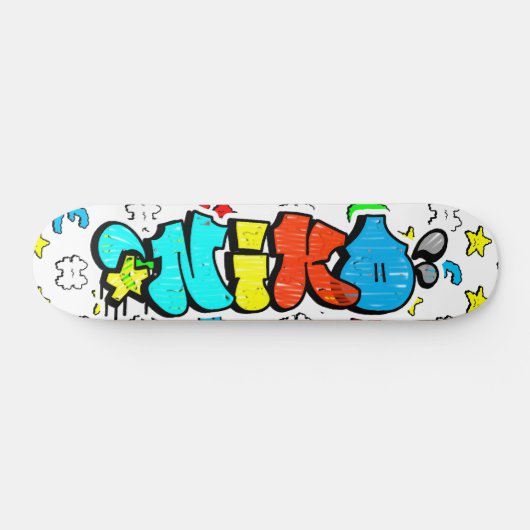 Niko Graffiti Custom Personalisiert Skateboard (Horizontal)