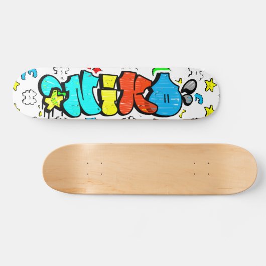 Niko Graffiti Custom Personalisiert Skateboard (Horizontal)