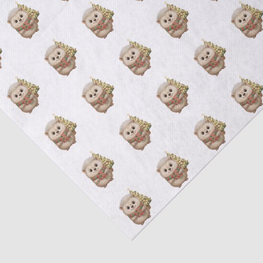 Niko Igel sanft beige weihnachtlich Seidenpapier (Ausschnitt)