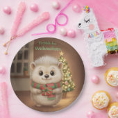 Niko mit grünem Weihnachtsgruß Pappteller (Party)