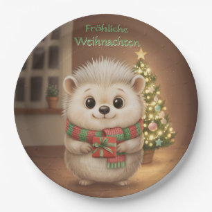 Niko mit grünem Weihnachtsgruß Pappteller