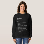 Niko Name Definition Funny Dictionary Sweatshirt (Vorne ganz)