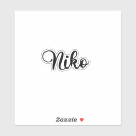 Niko Name - Handgeschriebene Kalligrafie Aufkleber