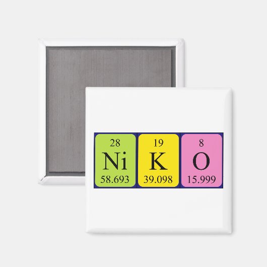Niko Periodenmagnet Magnet (Vorderseite/Rückseite)