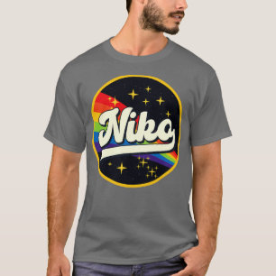 Niko Regenbogen im Weltraum im Vintage-Stil T-Shirt