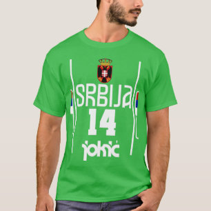 Nikola Jokic Retro Serbien Jersey Fan Art T-Shirt