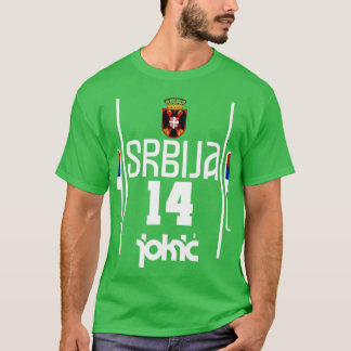 Nikola Jokic Retro Serbien Jersey Fan Art T-Shirt