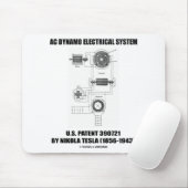 Nikola Tesla AC-Dynamo-Elektro-System-Patent Mousepad (Mit Mouse)