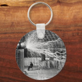 Nikola Tesla at his Colorado Springs Lab, 1899. Schlüsselanhänger (Vorderseite)