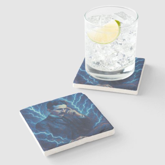 Nikola Tesla - Blitzende Untersetzer (Seitenansicht)