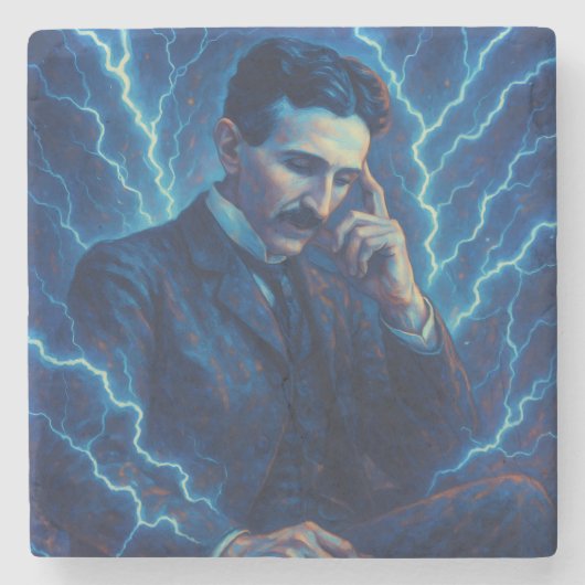 Nikola Tesla - Blitzende Untersetzer (Vorderseite)