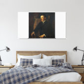 Nikola Tesla Blue Print Leinwanddruck (Insitu (Schlafzimmer))