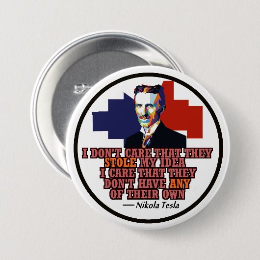 Nikola Tesla Button (Vorne & Hinten)