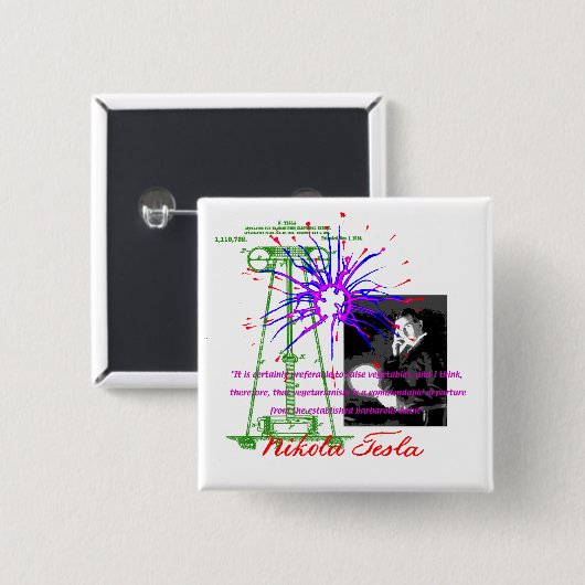 Nikola Tesla Button (Vorne & Hinten)