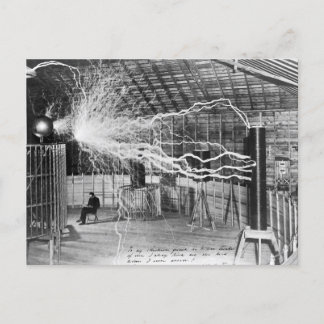 Nikola Tesla, Colorado Springs, 1899 Postkarte