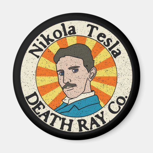 Nikola Tesla Death Ray Co. Magnete Magnet (Vorne)