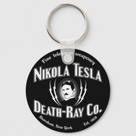 Nikola Tesla Death-Ray Co. Schlüsselanhänger (Vorderseite)
