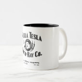 Nikola Tesla Death-Ray Co. Zweifarbige Tasse (VorderseiteRechts)