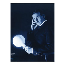 Nikola Tesla demonstriert Wireless-Power C 1900
