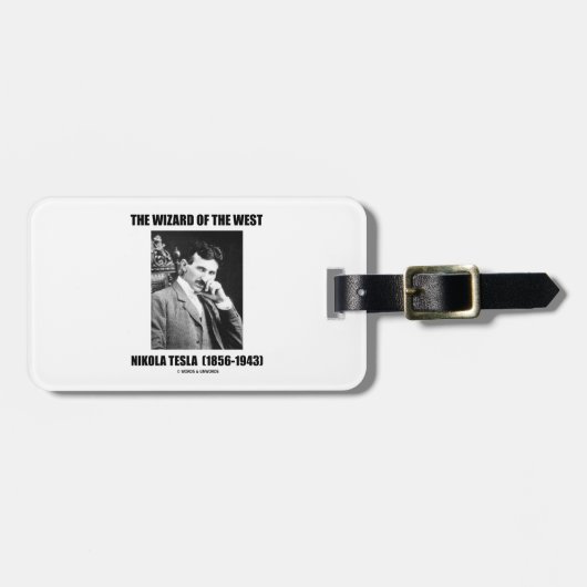 Nikola Tesla der Zauberer des Westens Gepäckanhänger (Vorderseite horizontal)