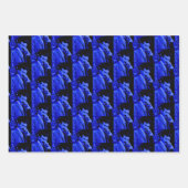 Nikola Tesla Digital Art Blue Tint Geschenkpapier Set (Vorderseite 3)