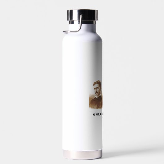 Nikola Tesla Edison Needle Haystack Theorie Zitat Trinkflasche (Rechts)