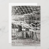 Nikola Tesla Electricity Einladung (Vorne/Hinten)