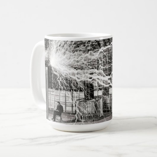 Nikola Tesla Electricity Kaffeetasse (Vorderseite Links)