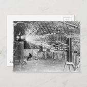 Nikola Tesla Electricity Postkarte (Vorne/Hinten)