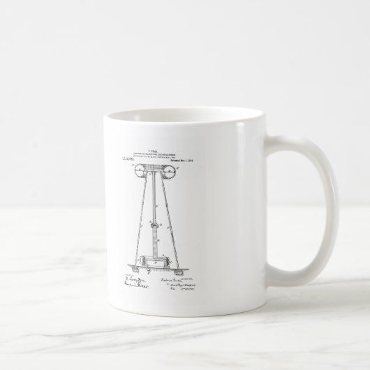 Nikola Tesla-Energie-Getriebe Pantent US1119732 Kaffeetasse (Rechts)